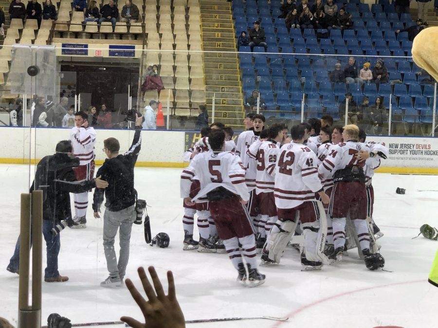 The team rejoices after winning the Mennen Cup.