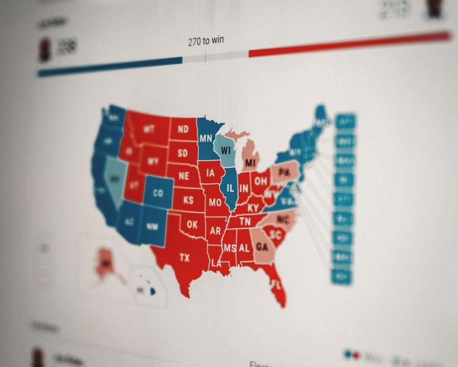 Many Americans were tracking the results live at home through various interactive maps available online. (Image courtesy of Clay Banks at unsplash.com)