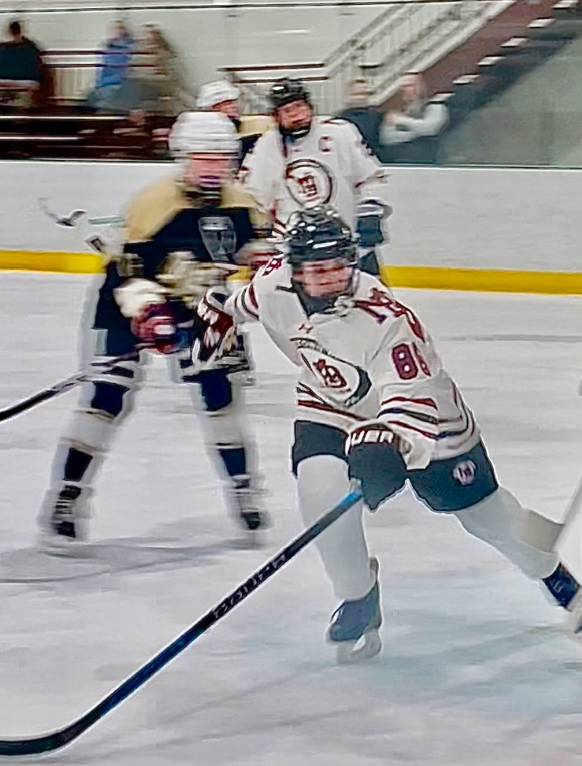 Pictured: Julie Kirshenbaum ‘25, Forward. 

The Crimson faced off against Oak Knoll on January 20. The tense game ended in a tie (2-2). 