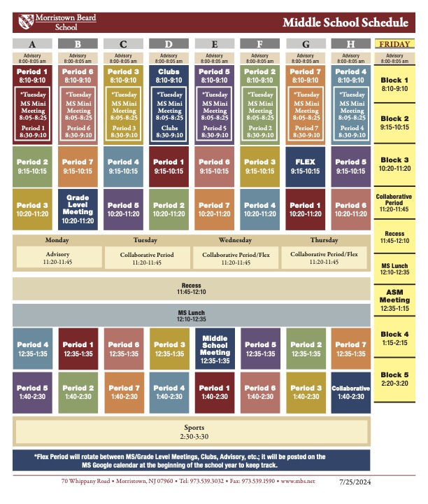 A New Routine: MBS’s Updated Schedule