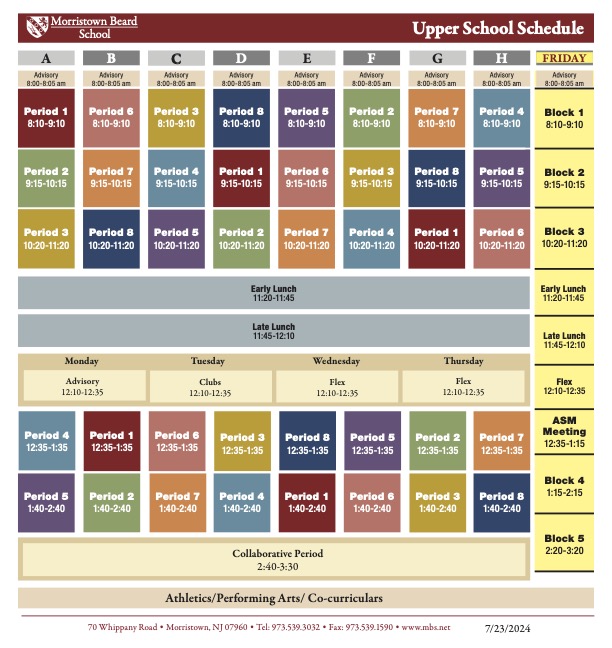 A New Routine: MBS’s Updated Schedule