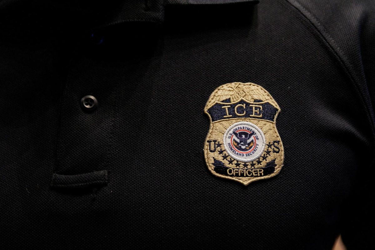 The U.S. Immigration and Customs Enforcement (ICE) badge. REUTERS/Shelby Tauber